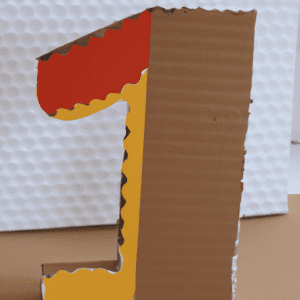 aprende a fabricar un numero 1 de carton